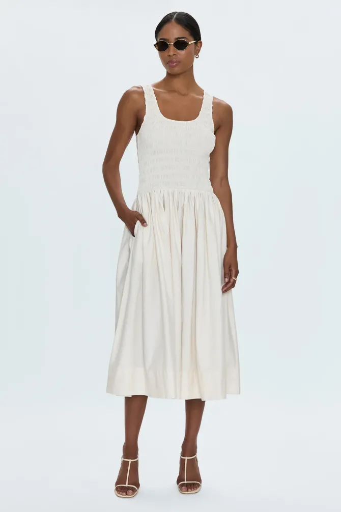 Alessia Smocked Drop Waist Dress