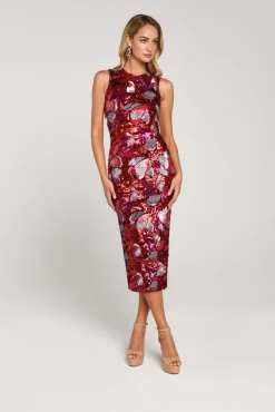 Alex Floral Sequins Dress