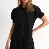 Alexi Lace Dress in caviar
