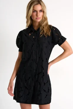 Alexi Lace Dress in caviar