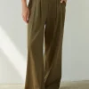 Alexis Linen Trousers in Khaki