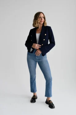 Alicia Bell Sleeve blazer in navy