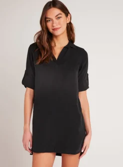A-Line Shirt Dress in vintage black – XL
