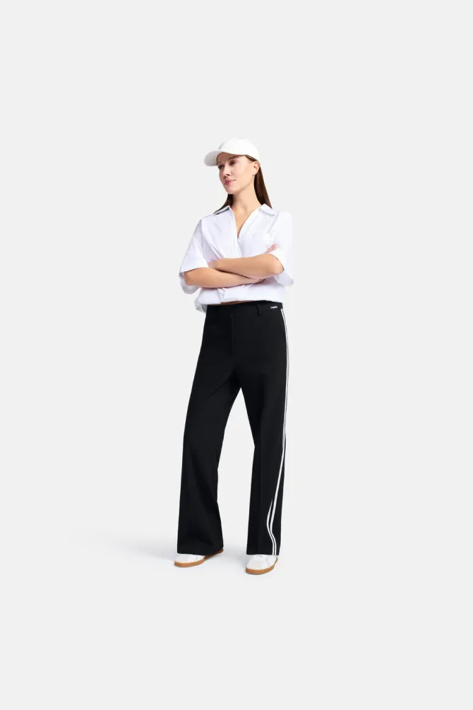 Amelie Wide Leg Trouser -black