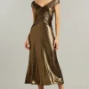 Ancelin Lame Dress-XXS