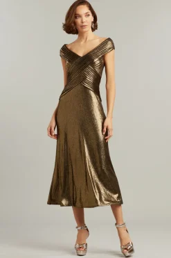 Ancelin Lame Dress-XXS