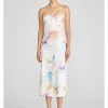 ANNIKA SATIN MIDI DRESS size4