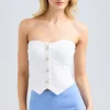 Arianna Lace Vestier Top in white