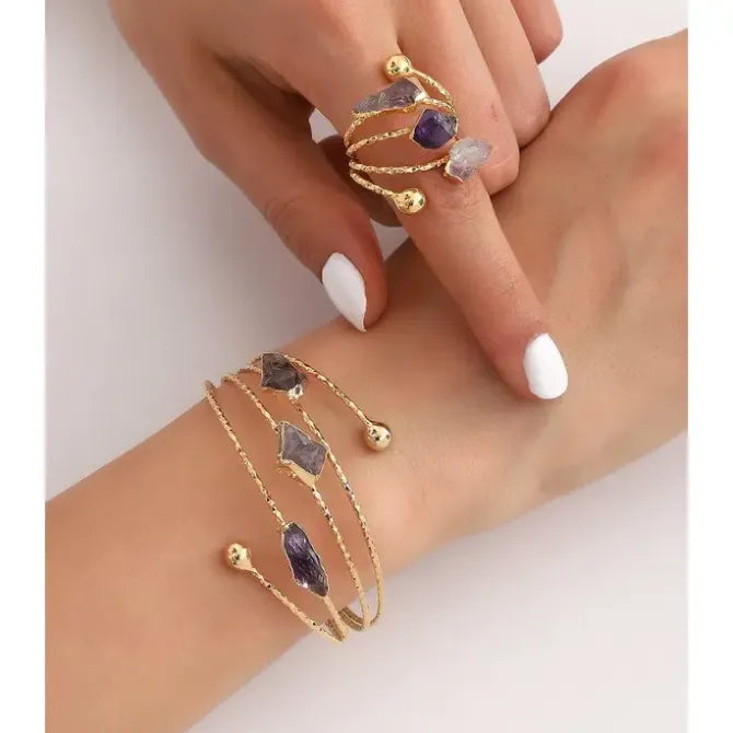 Ausha Bracelet Ring Set