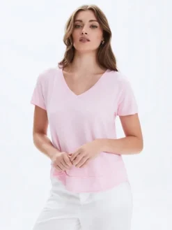 Ava Tee in blush – Large