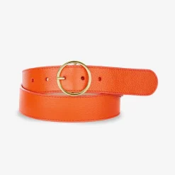 Aviva Pebbled belt in scarlett bliss
