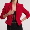 Aytul Crepe Blazer in ruby