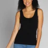 Bamboo Short Tank in black