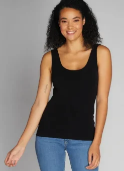 Bamboo Short Tank in black