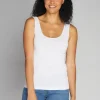 Bamboo Short Tank in white