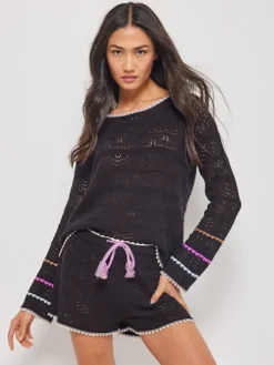 Beach Please Shorts in black – Large