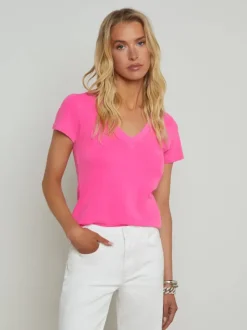 Becca Cotton V-Neck Tee