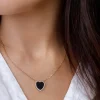 Black Enamel Heart