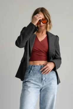 Blake blazer in grey checkered