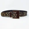 Bree wide Leopard belt
