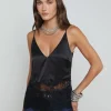 Bryna Silk Lace Camisole in black