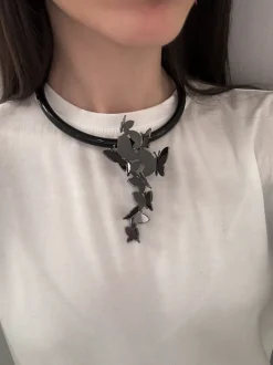 Butterfly Necklace in Black