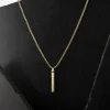 Carey Bar Pendant in gold