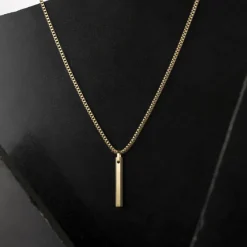 Carey Bar Pendant in gold
