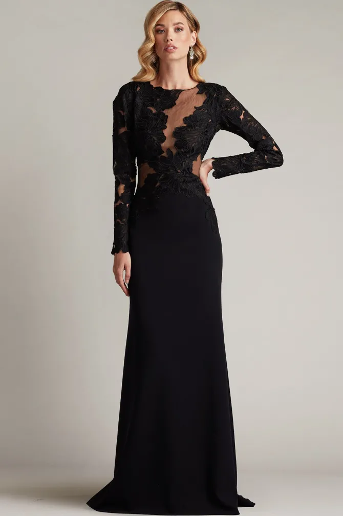 Caselle Embroidered Illusion Bodice Gown