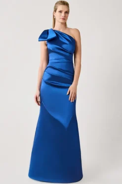 Char One Shoulder Bow Gown