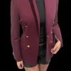 Charlie Bell Sleeve Blazer in wine