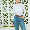 Charlotte Gathered Top in White