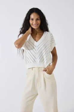 Chevron Mix Knit Tee
