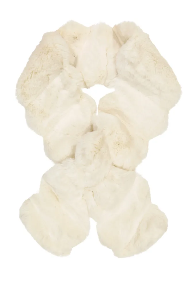 Chinchilla Pull Through Scarf in White