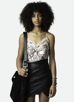 CHRISTO Silk printed camisole s