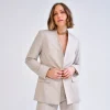 Daniela Lined Blazer in heather beige