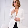 Daniela Lined Blazer in ivory – 8