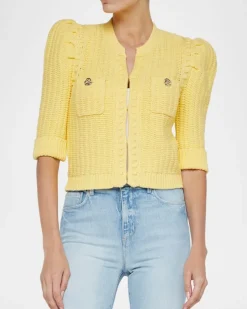 Delilah Cropped Textured Cardigan