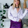 Denise BF Long Top in lavender-Large