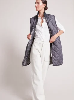 Destiny Quilted Vest – Anthracite