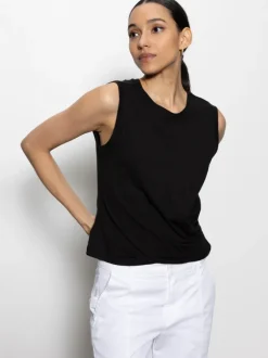 Diane Draped Tank in black