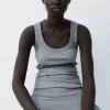 DIZA TOP in grey mel