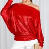 Dolly Foil Top in red