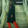 EDMUND DRESS in black pink fluo