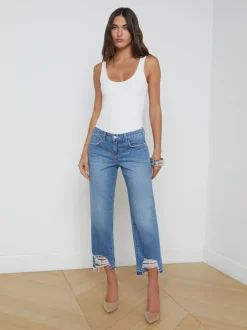 Elaine Low-Rise Stovepipe Jean