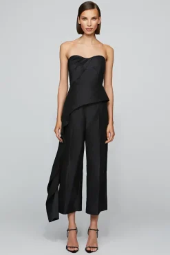 Emelie Peplum Top IN BLACK