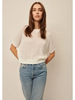 Emersyn Knit Top in chalk