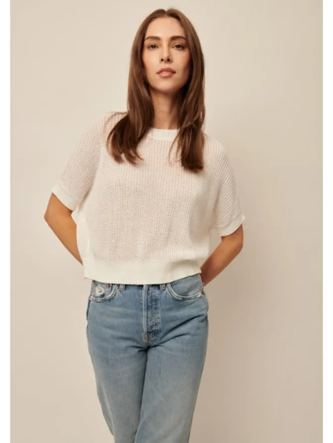 Emersyn Knit Top in chalk