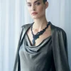 Emma V Necklace – Black