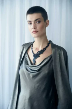Emma V Necklace – Black